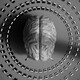 Black and white brain concept for AI security