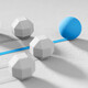 Blue and white domes with lines behind them