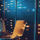 Woman in server room