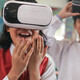 Students using VR in classroom