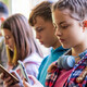 Kids using mobile devices
