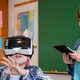 Students using VR and tech