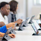 Students using tablets