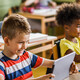 Students using tablets