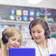 Students using tablets