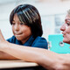 Student using tablet