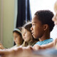 Students using computers