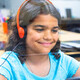 Student using computer