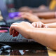 Students using devices
