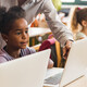 Students using computers