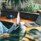 Person reviewing documents