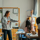 Teacher calling on student