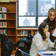 Students in library