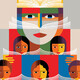 Illustration of kids reading