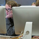 Students using computers in school