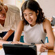 Student using tablet