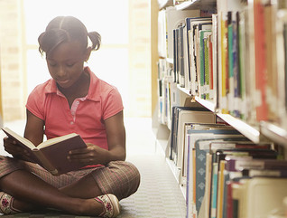 students reading