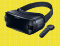 VR on Yellow background