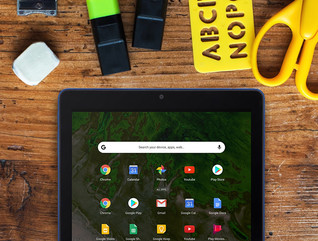 Tablet on desk