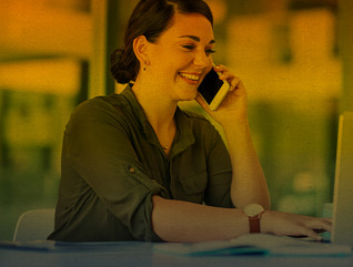 IT leader on phone with vCISO
