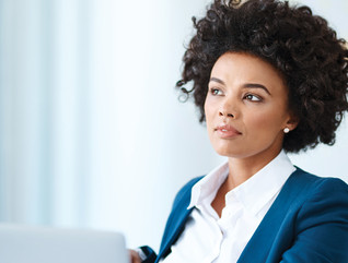 Business woman in IT contemplating CISA review