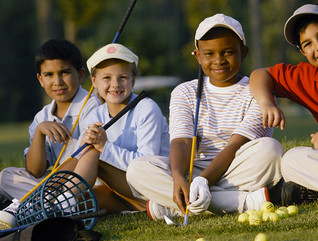 Kids Golfing