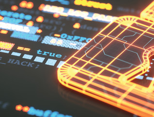 firewalls for cybersecurity illustrated by glowing digital lock