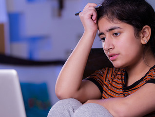 Teenager doing homework