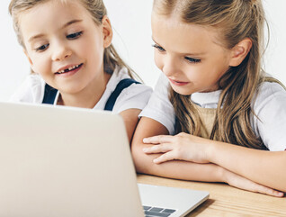 Students using laptop
