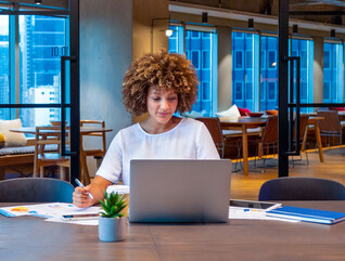 Person attending a webinar