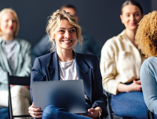 People attending a conference