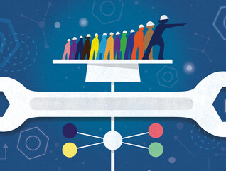 AI compliance toolkit concept with wrench as weathervane illustration