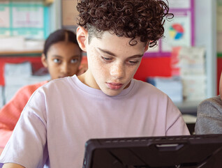 Students using Wi-Fi connected devices