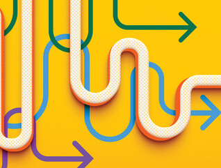 Arrows indicating creativity and progress