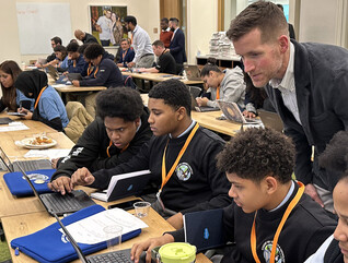 NYC school students from Bronx attending CDW-Salesforce AI workshop