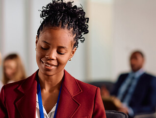 Person attending conference