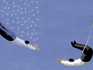 Illustration of acrobats