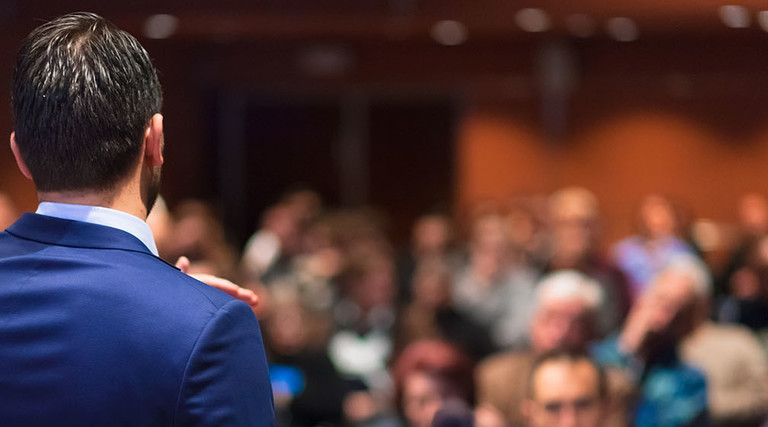 Speaker at conference
