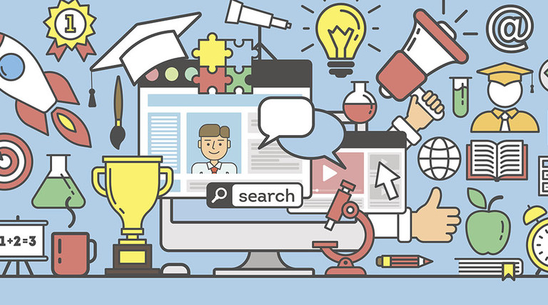 illustrated classroom tech