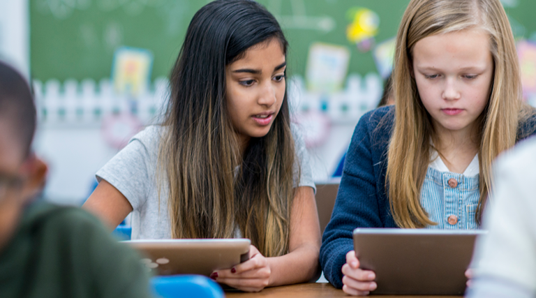Kids on tablets
