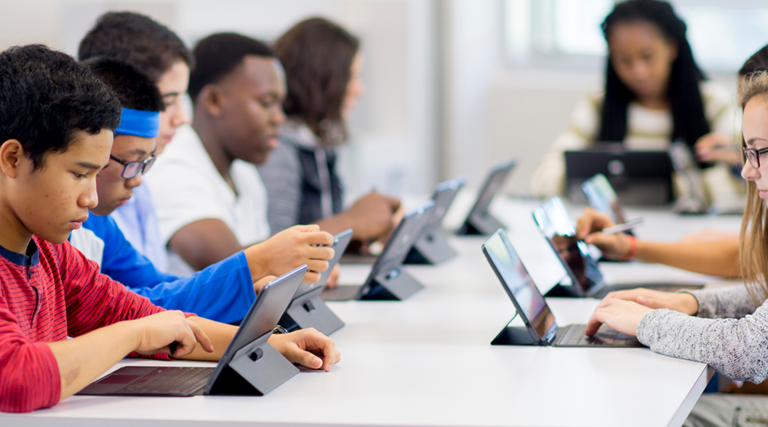 Kids on tablets