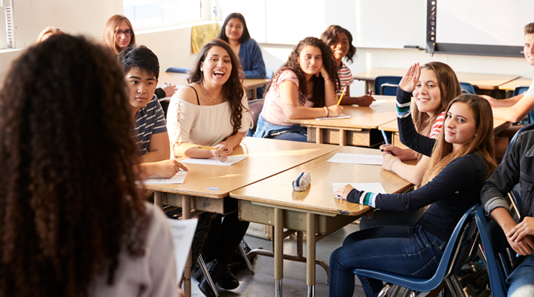 High school classroom