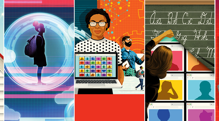 illustrations of remote learning