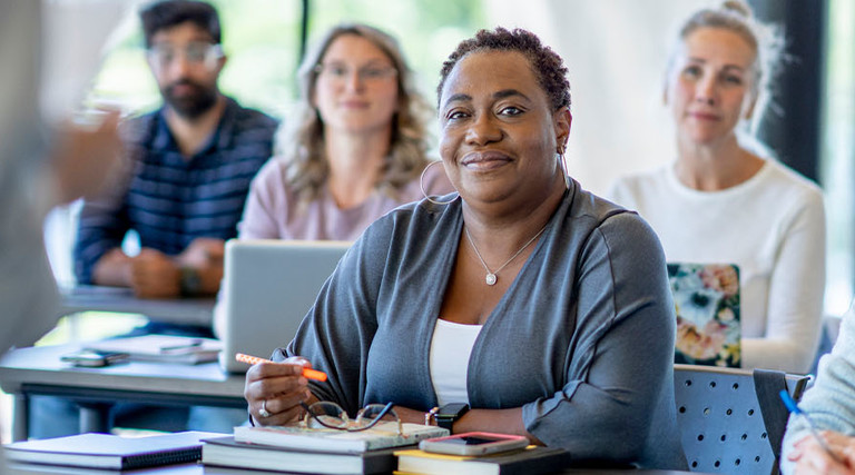 Educators in a professional development class