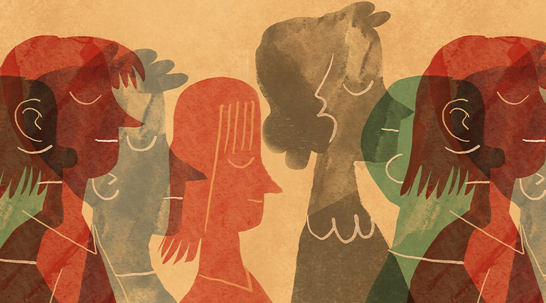 illustration of student silhouettes