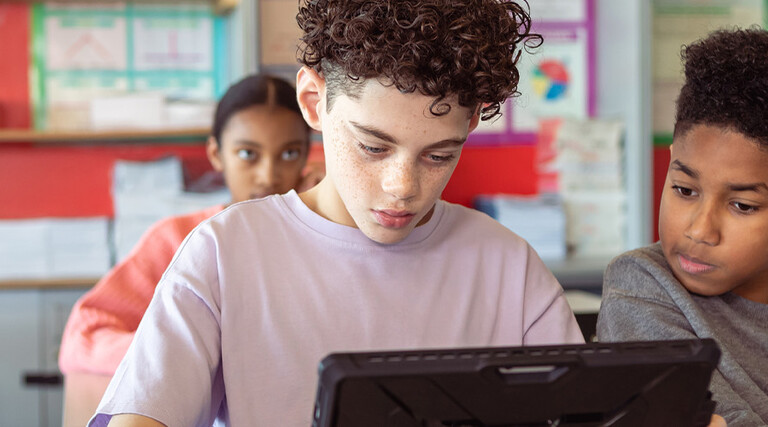 Students using Wi-Fi connected devices
