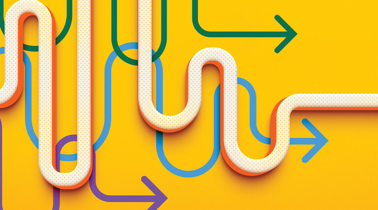 Arrows indicating creativity and progress