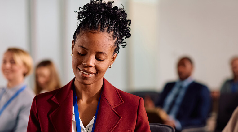 Person attending conference