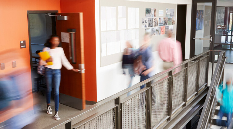Blurry students