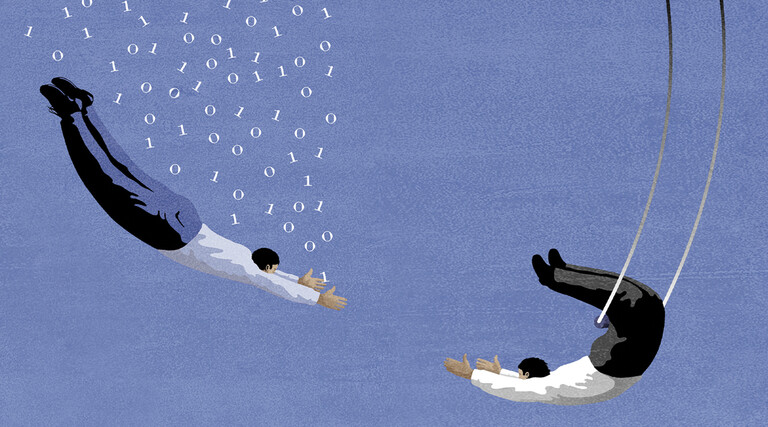 Illustration of acrobats